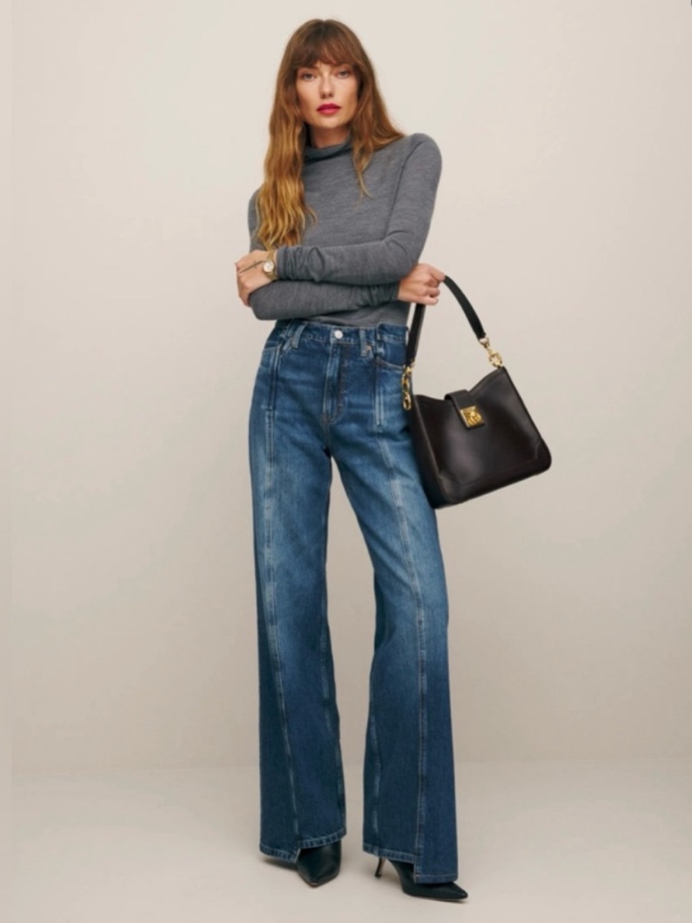 Reformation Cary High Rise Slouchy Wide Leg